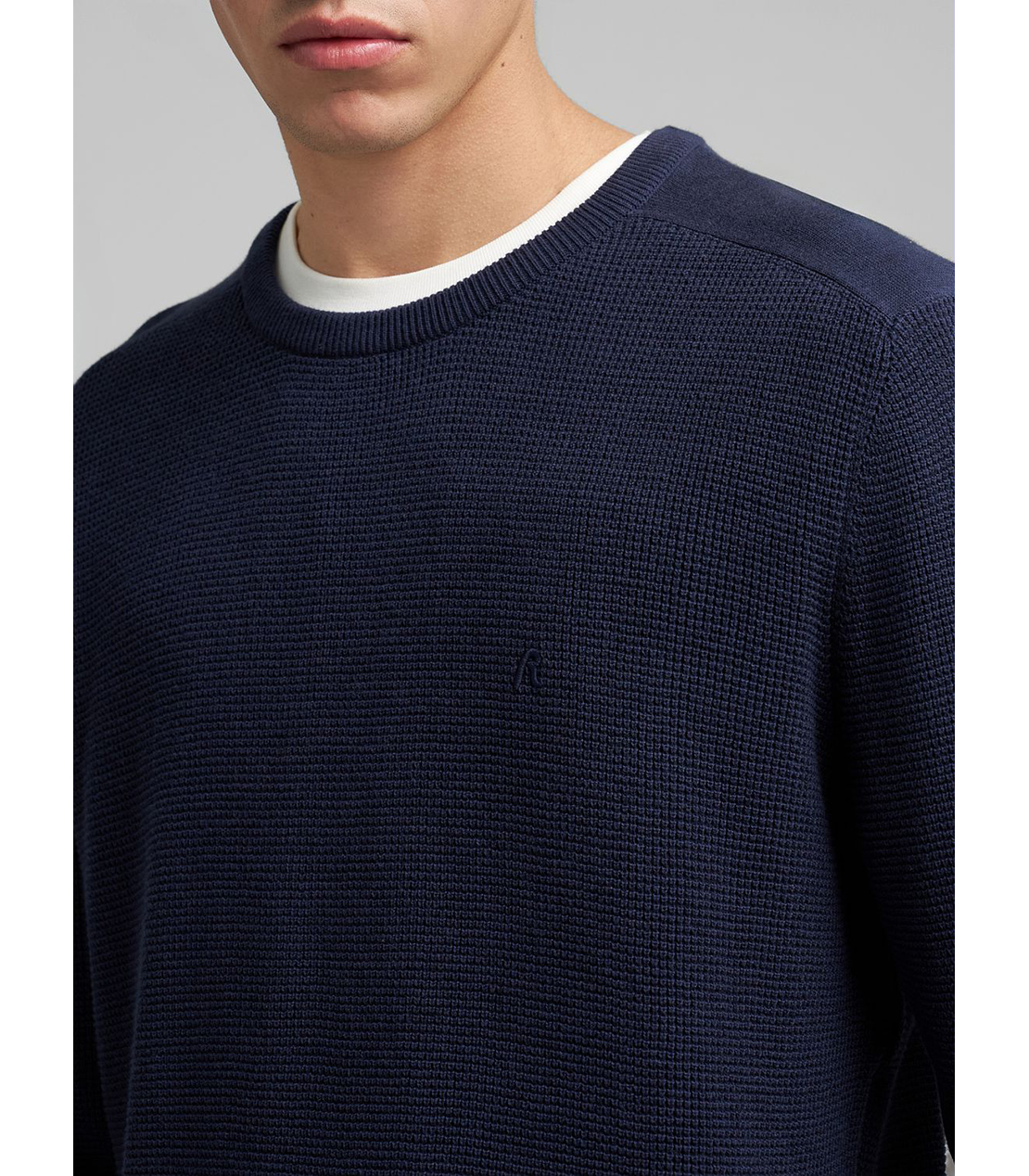 コットンウール ワッフルニット 詳細画像 インディゴ 5